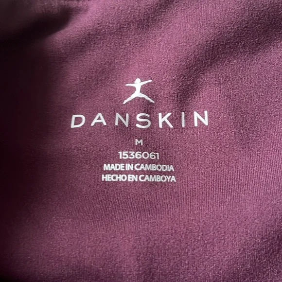 Set of 2 Danskin Leggings 1 Black and 1 Wine color size M - Picture 4 of 8